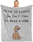 Hibolen Get Well Gifts for Women/Men After Surgery, Sympathy Gift, Feel Better/Get Well Soon Gifts for Women, Surgery Recovery Gifts for Men, at Least You Dont Have to Wear A Cone Blanket 50"x60"