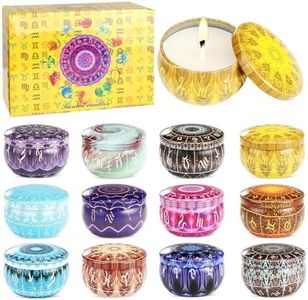 AUTOWT Scented Candles Gift Set, Natural Soy Wax Portable Travel Tin Candles, Relaxing Aromatherapy Jar Candle for Women Home Scented Stress Relief Yoga Sleep on Birthday, Mother's Day, Christmas (12)