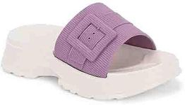 Longwalk Casual Stylish Purple Women Heels Slides Flip Flops Slippers-W-3605-P