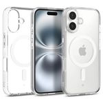 Caseology Capella Mag for iPhone 16 Case [Ultra-Clear Anti-Yellowing Compatible with Magsafe] Military Grade Drop Tested (2024) - Clear White