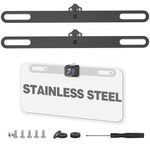 Pixelman Stainless Steel License Plate Camera Mount,2PCS Backup Camera License Plate Mount,Universal Backup Camera Mount,Car Rear Camera License Plate Bracket,Mirror Cam Dash Cam License Plate Mount