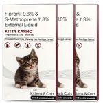 Medilogy Kitty Karno's Flea And Tick Control: Powerful Cat Flea Killer - Effective Cat Flea Prevention Medicine For Kittens And Cats (8 Weeks Onwards) | Pack Of 3 (.5Ml Per Pack)