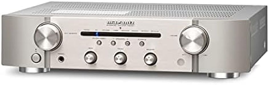 Marantz PM6007 HiFi Amplifier, Stereo Amplifier, 2 x 60 W, Optical Input, Phono Input, Subwoofer Output, Silver-Gold