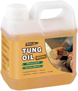 BDYLYS 32 OZ Pure Tung Oil for Durable Wood Protection and Finishing, Waterproof Sealant for Wood Types, 100% Pure Natural Tung Oil for Wood Furniture, Wood Floors