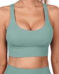 Grace Form Sports Bra for Women, Strappy Padded Medium Support Yoga Bra Workout Bra for Women