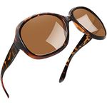 Joopin Oversized Sunglasses for Women Fashion Large Frame Designer Sun Glasses Polarised UV Protection Big Sunnies Shades Ladies (Leopard Brown)