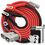 NOONE 0 Gauge 30 FT Heavy Duty Jumper Cables - 1000Amp Quick Connect Automotive Booster Jumper Cables for Car, SUV and Truck Battery - Jumper Cables Kit with Gloves, Goggles in Carry Bag