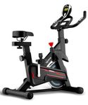 Lifelong Fit Pro Spin Fitness Bike for Home | Exercise Bike for Cardio Workout with 7 KG Flywheel, Adjustable Resistance & LED Display | Cushioned Adjustable Seat | Non-Slip Pedals | Max User Weight 120 KG