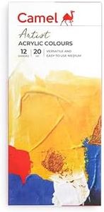 Camel Acrylic Color Box-20Ml Tubes,12 Shades,Multicolour