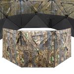 WTVIDAS Hunting Blind See Through Ground Blind Portable Three-Panel Hunting Ground Blinds for Deer & Turkey