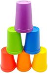 Skoolzy Rainbow Stacking Cups 6 Piece Set - Color Sorting Toys for Toddlers Primary Matching Fine Motor Skills Color Recognition for Montessori Preschoolers Toddler Activities Primary for Kids