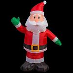 Home Accents Holiday 30.32 in. W x 17.72 in. D x 42.13 in. H Lighted Inflatable Outdoor Santa