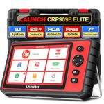 LAUNCH CRP909E Obd2 Scanner, 7 Inch Full System Automotive Diagnostic & Scan Tool, with 26 Maintenance Services,Including Reset Oil Lamp/TPMS /SAS/Throttle/Nox Sensor/IMMO/ABS Bleeding ,Auto VIN