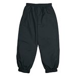 Perlimpinpin Mid-Season Splash Pants for Kids – Taffeta with Polar Lining - Black, 4