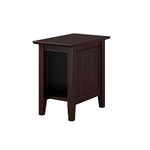 Atlantic Furniture Chair Side Table, Wood, Espresso