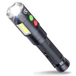 MCCC Safety Self Defense LED Flashlight with 120dB Personal Audible Alarm for Emergency, Ultra Bright 600 Lumens Torch Light with 1x18650 Rechargeable Battery Included