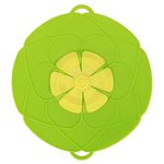 Spill Stopper Lid Cover, Anti Overflow Silicone Pot Cover Boil Over Safeguard Lid for Home Kitchen Cooking (Green-28cm)