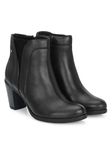 Delize Black Women Vegan Leather Ankle Boots 27180-36