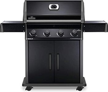 Napoleon Rogue 525 BBQ Grill, Black, Propane Gas - R525PK-1 - with Four Burners, Barbecue Gas Cart, Folding Side Shelves, Instant Failsafe Ignition