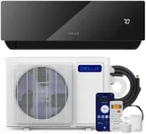 DELLA Umbra Series 12000 BTU Mini Split AC Wifi Enabled Work with Alexa 17 SEER2 Energy Saving Cools Up to 550 Sq.Ft & Pre-Charged Heat Pump Ductless Inverter System (R32 refrigerant)