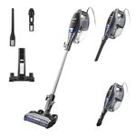 Eureka Corded Stick Vacuum Cleaner for Home Pet Hair, Lightweight Stick Vacuum Cleaner with Powerful Suction for Carpet Tile and Hard Floor, Blue, NES520BLC 2-in-1 Flash Handheld Vac
