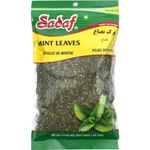 Sadaf Mint Leaves Cut - Dried mint cut and sifted - Kosher and Halal - No stems - 56 gram Resealable Bag.