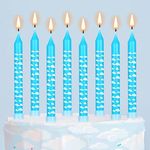 12 Pcs Cartoon Story Candle Story Party Supplies Blue Sky White Clouds Birthday Candles Cake Toppers Cartoon Story Party Supplies for Kids Boy Birthday Party Baby Shower