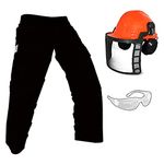 Forester OEM Arborist Forestry Professional Cutter's Combo Kit Chaps Helmet (35, Black Chap Kit)