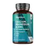 WeightWorld Calcium, Magnesium, Zinc and Vitamin D Supplement | 1+ Year Supply | 400 Vegan Tablets | Calcium Tablets with Vitamin K2, Vitamin D, Copper & Selenium | Magnesium Stearate-Free