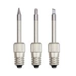 FrogBro 3 Pack Soldering Tips, (Pointed Soldering Tip, Chisel Soldering Tip, Horseshoe Soldering Tip) Compatible with FROGBRO Battery Soldering Iron, Model: LD006A Tips-3