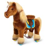 PonyCycle 2023 New Premium Model X Ride on Horse Kids Scooter with Brake (Brown Horse/Size 3 for Age 3-4) Pony Cycle Horse Toys Rocking Horse Ride on X36