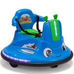 TOBBI Snail Baby Bumper Car, 12v Kids Electric Ride On Toy with Remote Control/Children DIY Funny Stickers/360 Degree Spin for Toddlers 3-6