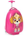 Paw Patrol Skye Kids Suitcase | Pink Small Cabin Bag for Girls | Carry On Trolley with Extendable Handle | Helicopter Rescue Pup Cartoon Hard Cover Holiday Case | Fun Travel Gift for Children