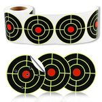 200 PCS Target Practice Shooting Paper Self Adhesive Splatter Roll Fluorescent Yellow Targets Stickers Reactive Shooting Targets Paper for Air Rifle Bb Guns Pellet Gun
