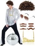 Mepase 5 Pcs Men Disco Costume Set 