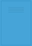 Half Plain Half Lined Exercise Book A4: Half Blank Half Lined Notepad | Top Half Blank, Bottom Half Lined, 20mm Wide Ruled Exercise Books | 100 Pages, ... for Children / Kids School Writing - Blue