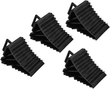 4PCS Heavy Duty Rubber Wheel Chocks with Handle, 15.5 * 9 * 9.8cm, Solid Durable Tire Chock for Car, Travel Trailers, RV, Truck, and ATV
