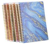 A5 Spiral notebook set 6 pack dotted page with cute pattern 100GSM Thick Paper, 80 sheets 160 pages Perfect for School, Office, Home, and Thoughtful Gifts