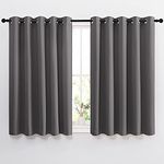 NICETOWN Blackout Curtains for Bedroom - Thermal Insulated Room Darkening Living Room Curtains with Grommets (Grey, 66 x 54 Inches, 2 Panels)