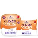 Slumberdown Climate Control Bedding Bundle - King Size Duvet 13.5 Tog & 2 Pillows, Extra Warm & Cosy, Non-Allergenic & Machine Washable | Adaptive Temperature-Regulating Sleep Set (225 x 200cm)