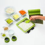 THE #1 Rated COMPLETE HOME SUSHI MAKING KIT SET. Now make Best SUSHI ROLL at home for SUSHI PARTY or for your kids. With HOME SUSHI MAKER you can make all Sushi Rolls in all style. Magic SUSHI MAKER with COMPLETE TRAINING SYSTEM