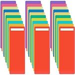 50 Pcs Library Book Dividers with 110 Pcs Stickers Library Shelf Dividers 4 x 12 Inch Plastic Shelf Dividers and Assorted Colored Bookshelf Markers for Shelves School Library Classroom Student Teacher