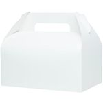 WholeMy 30 Pack 9x6x6 Large Gable Gift Boxes White Party Treat Boxes Disposable Lunch Box Togo for Treats Meals Cookies Favors Goodies Gifting Baked Goods