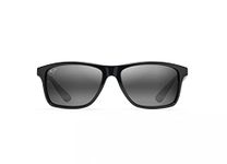 Maui Jim Men's Not assigned Polarized Sport Sunglasses, Gloss Black, Large