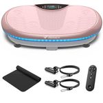 MERACH Vibration Plate Exercise Machine, 4D Whole Body Workout Vibrating Platform with Bluetooth Light Pull Cord, Home Fitness Equipment for Women Men
