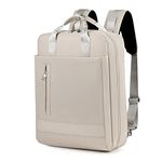 FANDARE Laptop Backpack Men Women Travel Laptop Backpack College Daypacks Large High School Bag Commute Work Bag with USB Charging Port for Outdoor Camping Business Rucksack Creamy-White