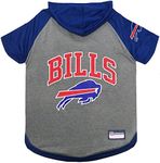 Pets First NFL Buffalo Bills Hoodie for Dogs & Cats. NFL Football Licensed Dog Hoody Tee Shirt, Medium. Sports Hoody T-Shirt for Pets. Licensed Sporty Dog Shirt (BUF-4044-MD)