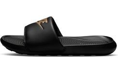 Nike mens VICTORI ONE SLIDE BLACK/METALLIC GOLD-BLACK Slide Sandal - 8 UK (CN9675-006)