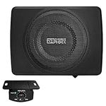 DR DOUBLE ROCK Cb08 Under Seat Subwoofer 8 Inch Audio for Car 600 Watt Slim 8 Inch Subwoofer with Built-in Amplifier Compact Active Subwoofer with Control Knob