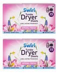 2 Pack Spring Fresh Tumble Dryer Laundry Sheets - 70 Sheets For Fresh Clothes and Linen